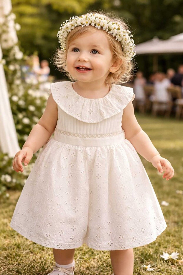 pliseli kolsuz elbise - 1