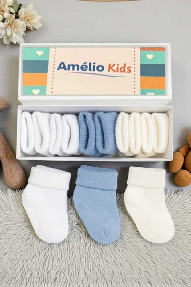 Organic Cotton Unisex 5-Piece Boxed Premium Newborn Baby Socks