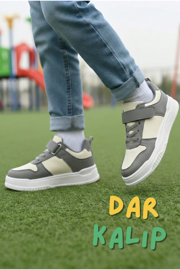 Unisex Children's School Shoes Lace-Up and Velcro Sports Shoes