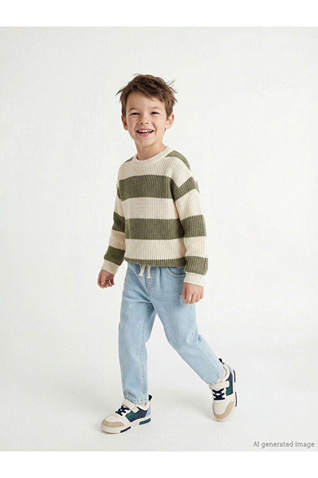 Elastic Waist Boys' Jean Trousers (S6)