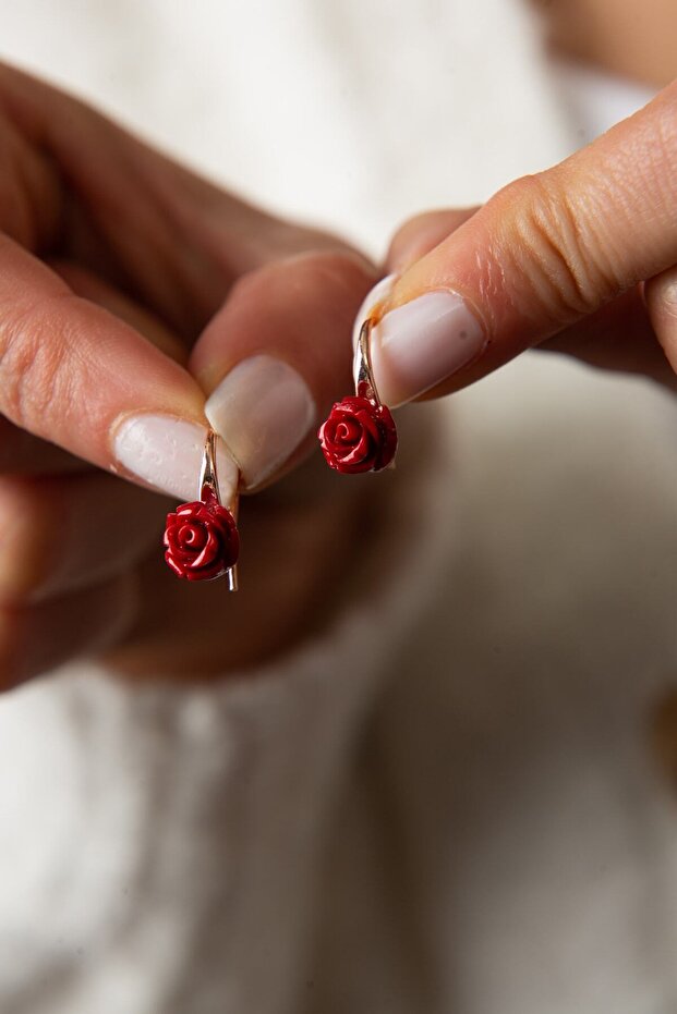 Kadın Gül Model Küpe - 3