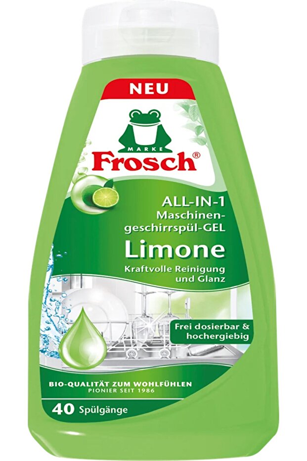Green Lemon Dishwashing Gel 650 Ml, 40 Washes, Cleaning, Degreasing and Polishing