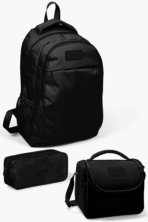 Kids Black 3-Piece School Bag Set GOSET0114398