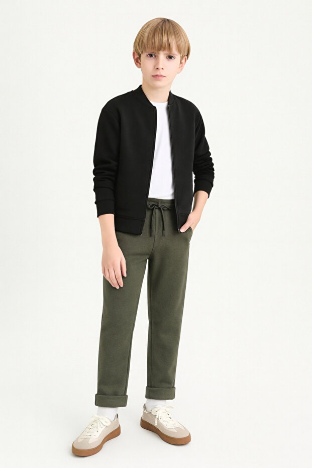 Boy's Basic Waffle Fabric School Sweatpants Ak2432