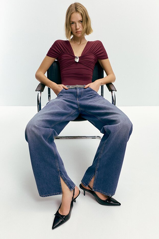 Fiyonklu topuklu ayakkabı - 6