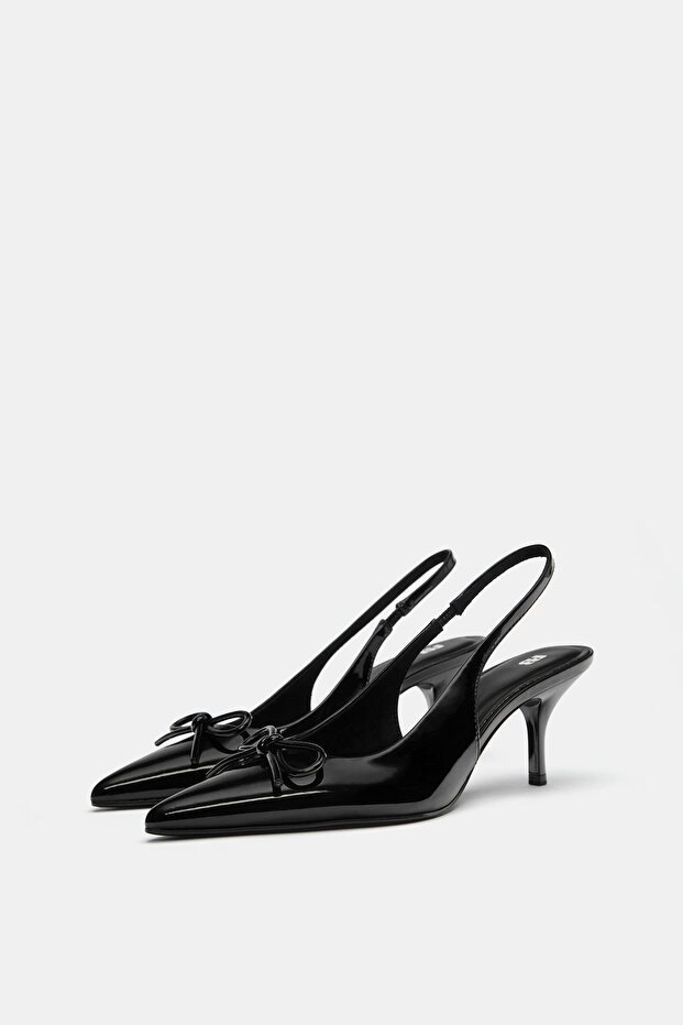 Fiyonklu topuklu ayakkabı - 4