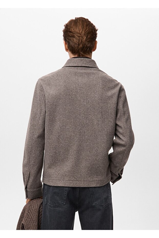 Regular kesim flanel gömlek ceket - 4