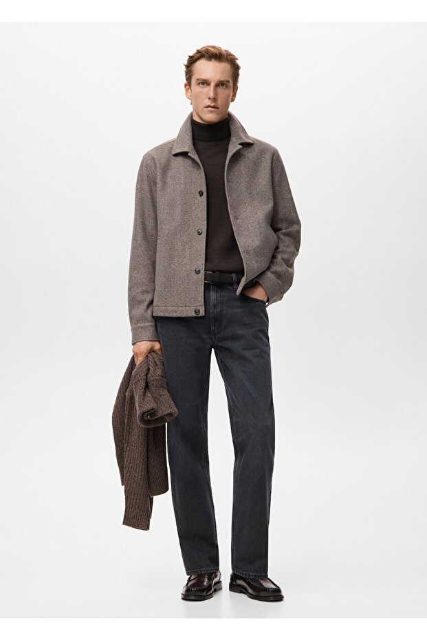 Regular kesim flanel gömlek ceket - 2