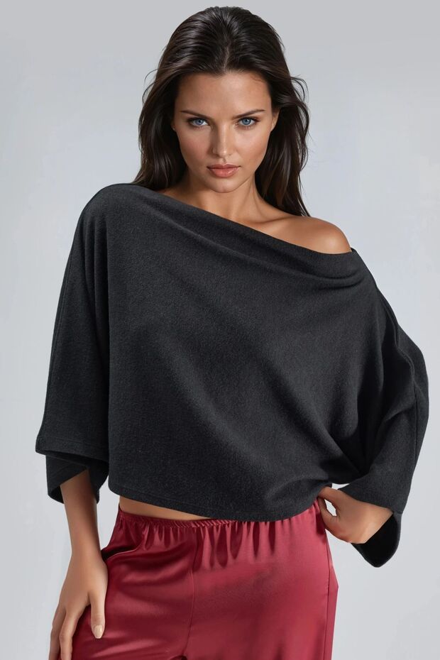 BUSEM Rahat Kesim Örme Bluz - 7