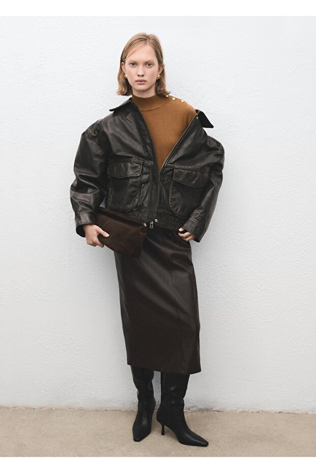 Perkins yaka düğmeli kazak - 2