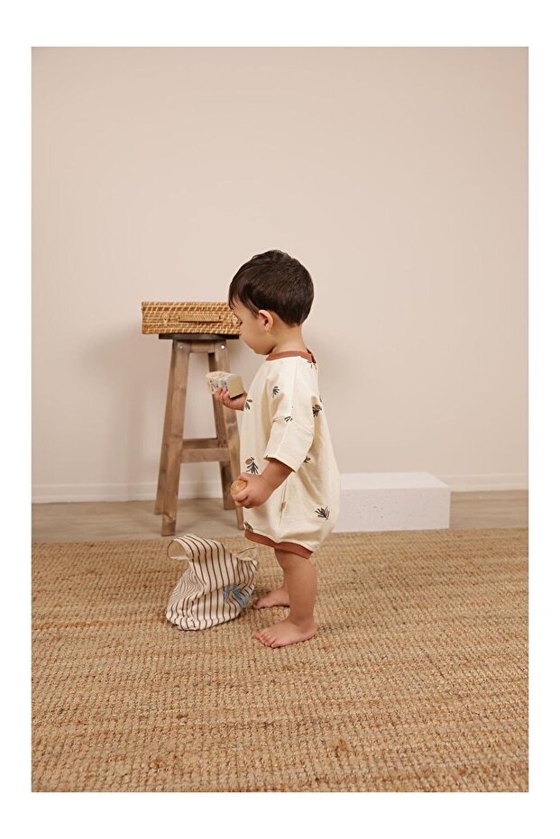 Zeytin Baskılı Oversize Tulum - 7