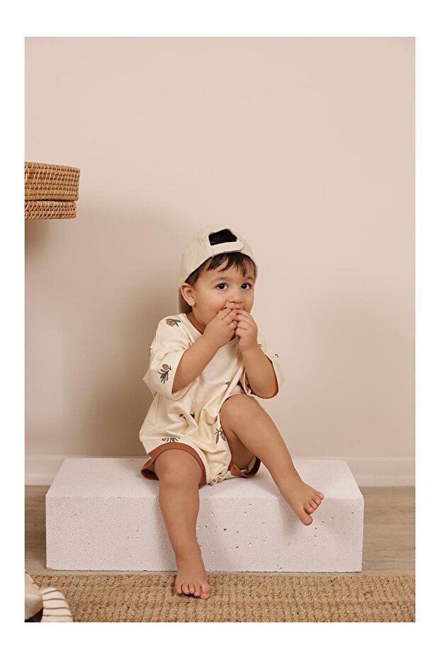 Zeytin Baskılı Oversize Tulum - 8