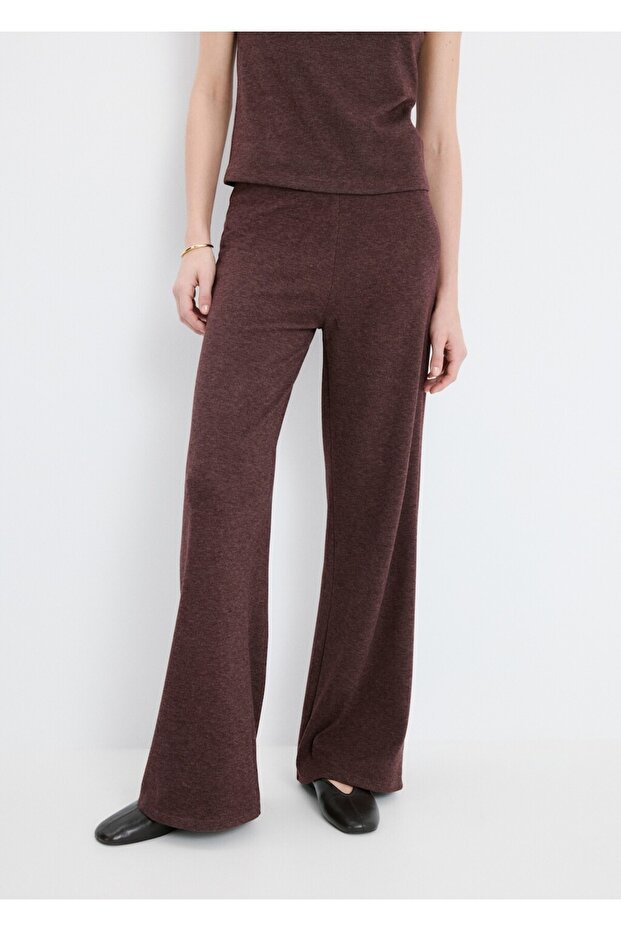 Beli lastikli triko pantolon - 1