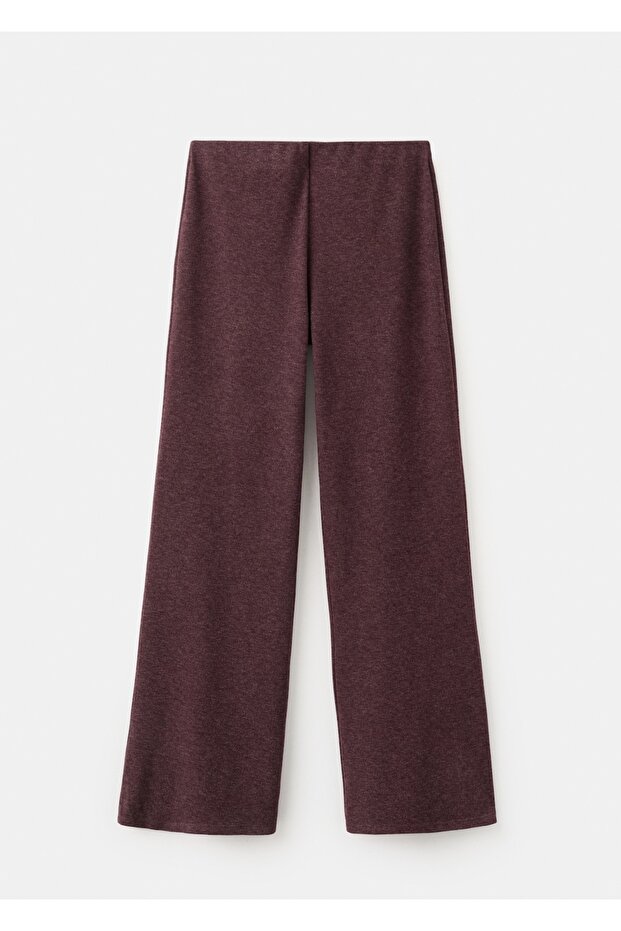 Beli lastikli triko pantolon - 3