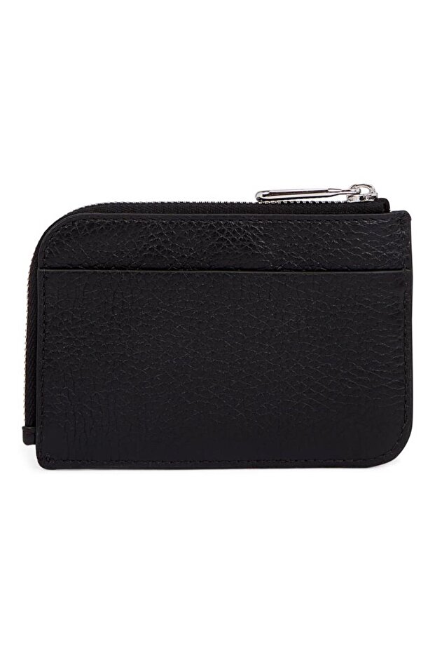 Card Case Zipped Pebbled Leather - 2