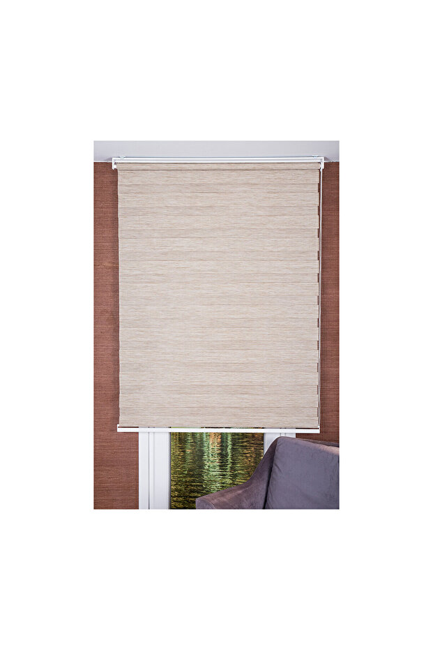 Bambu Zebra Perde Sütlü Kahve - 2