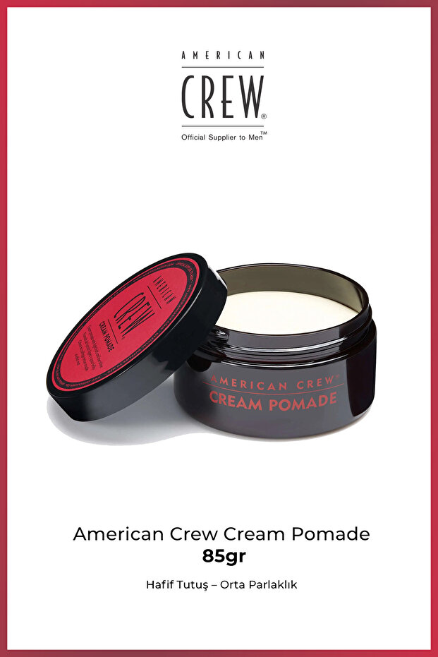 Cream Pomade 85 g – Orta Tutuş & Doğal Parlaklık Veren Erkek Saç Kremi | Kolay Şekillendirici Pomad - 1