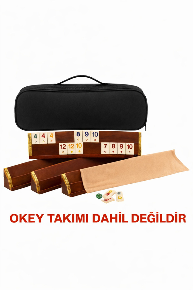HBS Okey Çantası & Istaka Çantası – 50×20×10 cm, fermaurlu Kumaş Portatif Oyuncu Çantası