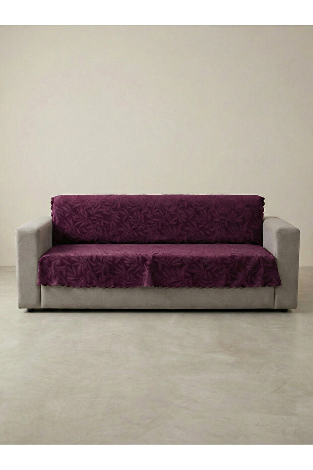 Non-Slip Base Thai Feather Sofa Bed, Seat, Couch Cover(Pink, Purple, Anthracite Color)(175X210Cm)