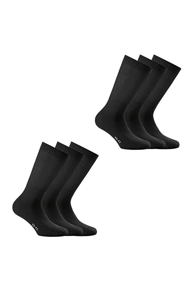 Basic Unisex Sportsocken, 6er Pack - Basic Sport, einfarbig - 1