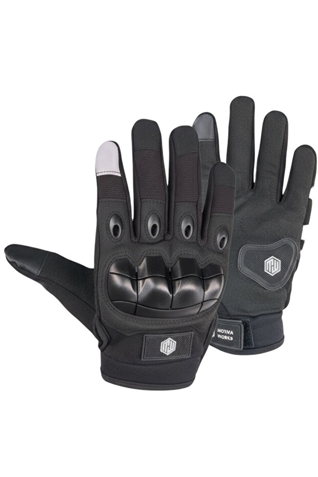 Mw160S Flexshield Protected Black Long Motorcycle Gloves