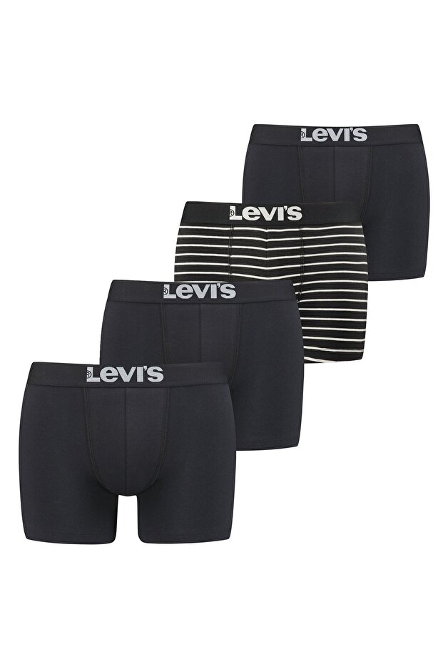 Herren Trunks, 4er Pack - Solid Basic Boxer & Vintage Stripe, ECOM - 2