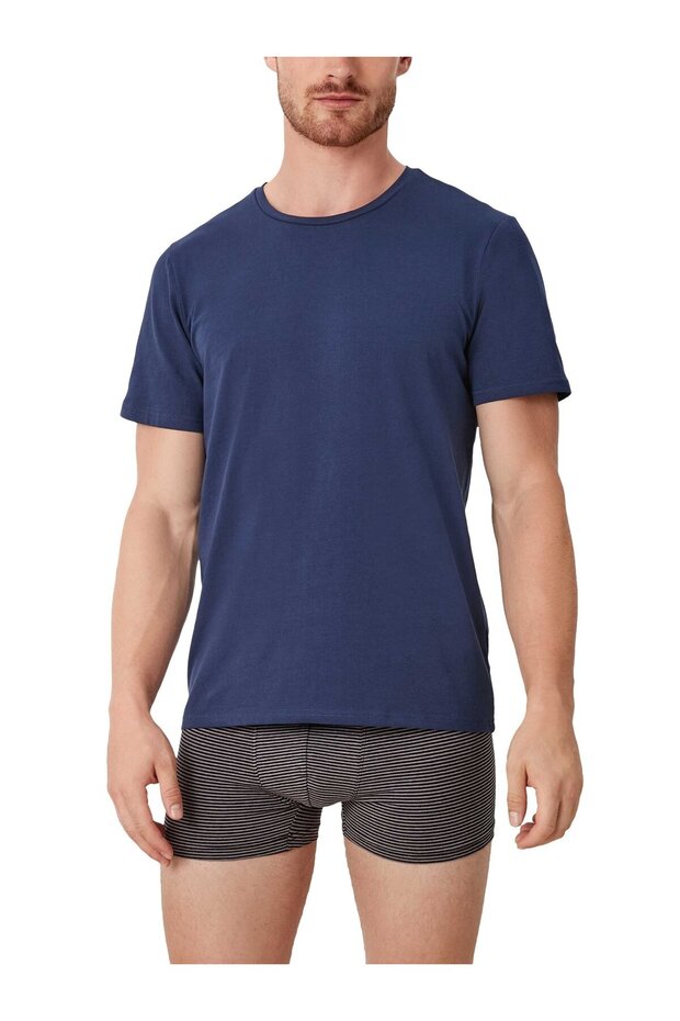 Herren T-Shirt, 2er Pack - Basic, Rundhals, einfarbig - 4