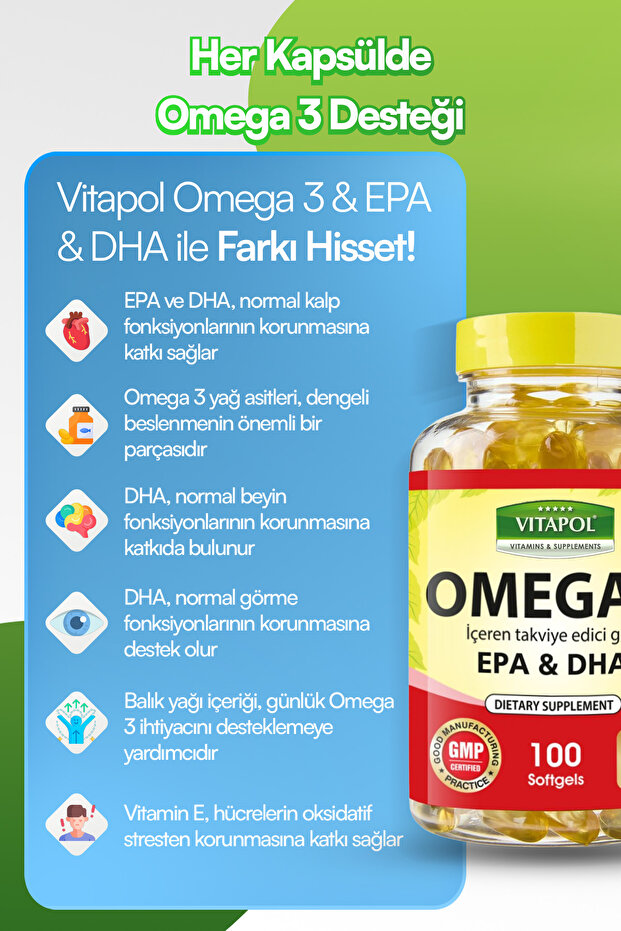 Omega 3 100 Kapsül EPA DHA - 2