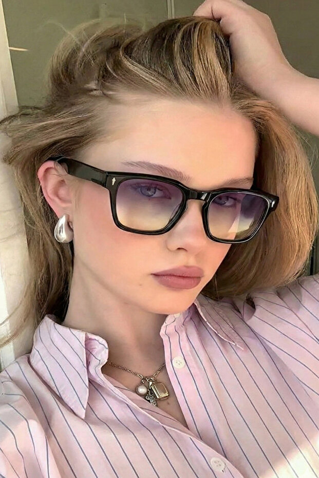 Swan Unisex Luxury Glass Black Smoked Sunglasses