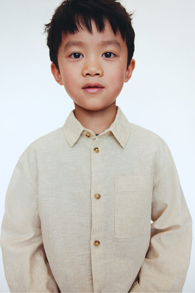 Keten Karışımlı Gömlek - 4