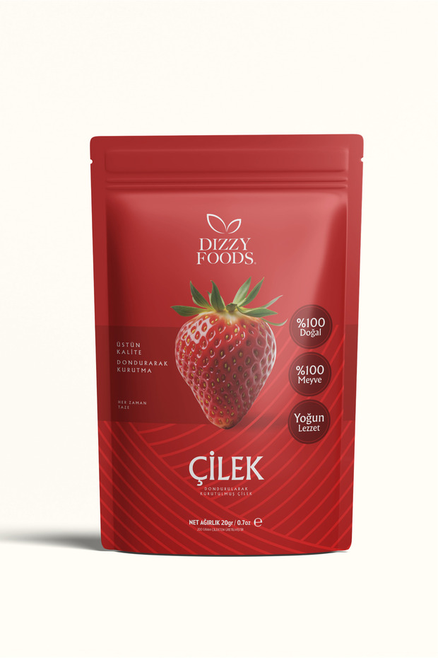 Dizzy Foods Dizzy Foods Dondurularak Kurutulmuş Meyve Çilek 20 gr