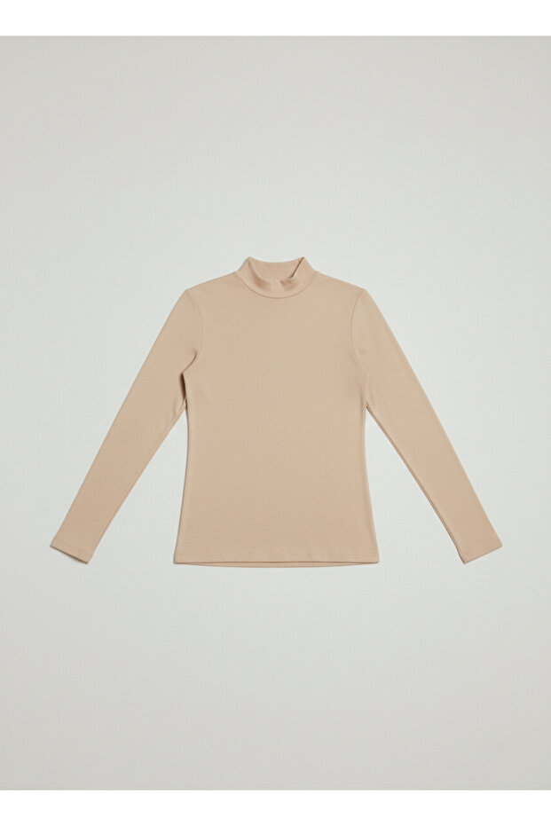 Kadın Ten Rengi Basic Pamuklu Body - 6