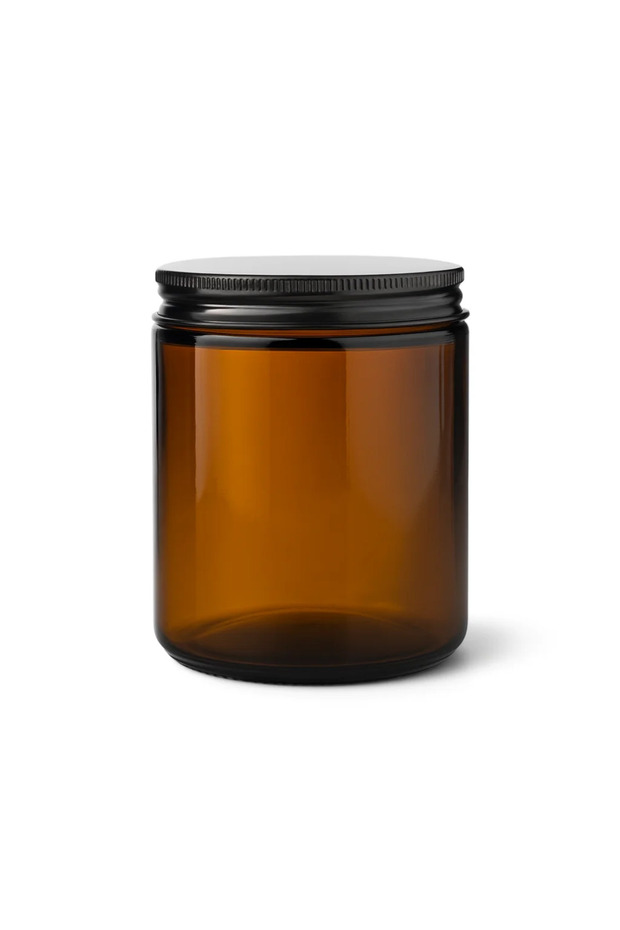 Amber Glass Jar 250 Cc 1 Piece - Amber Candle Jar