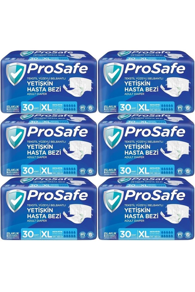Patient Diapers Adult Waistband Textile Surface Xl-Extra Large Size 180 Pieces (6Pk*30)