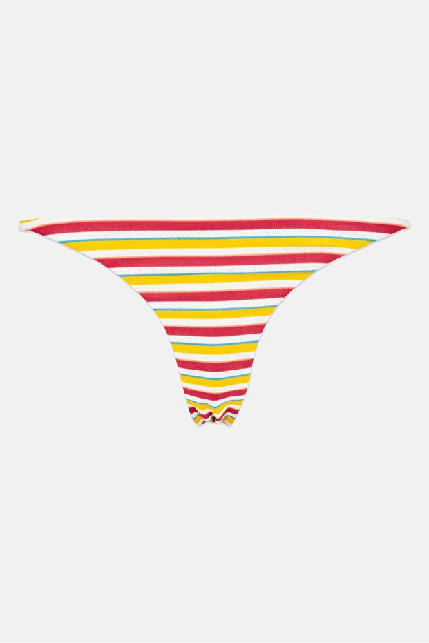 Women Stripe Bikini Bottom, Multicolor