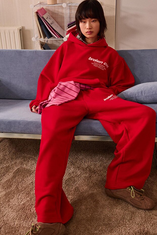 Baskılı kapüşonlu sweatshirt - 3