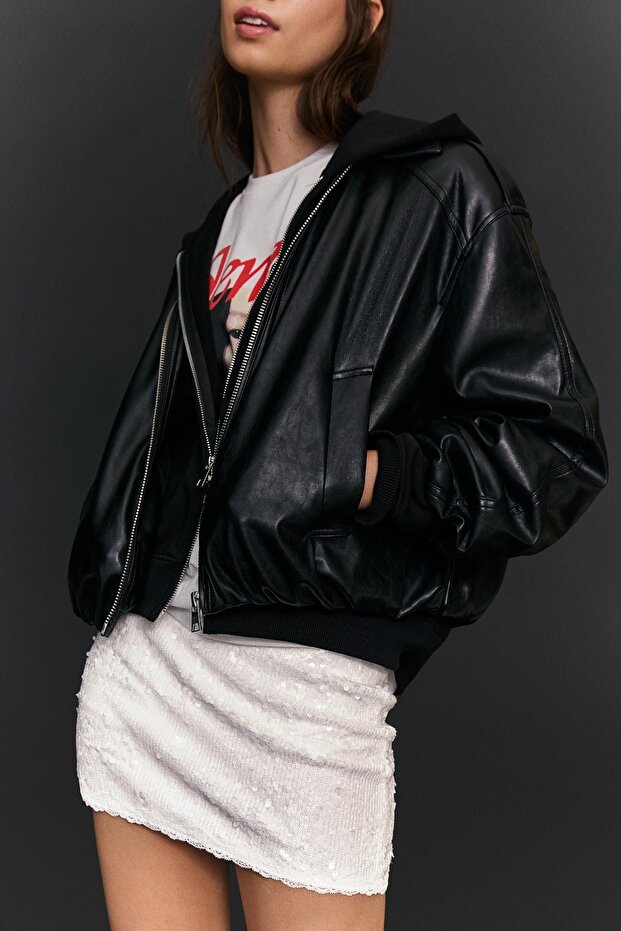 Dantelli pullu mini etek - 1