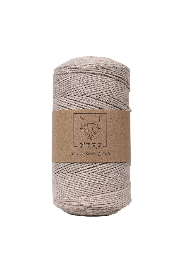 Beige Cotton Slim 008 Macrame Thread - 1