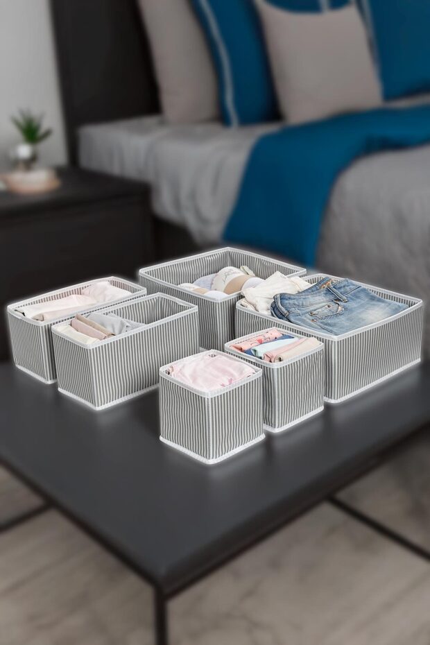 4 részes fiókos rendszerező SZÜRKE - 4