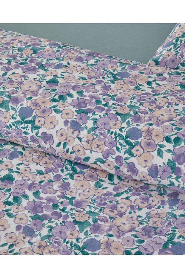 Promise Of Spring Easy Ironing Dupla paplanhuzat szett 200x220 cm lila - 4