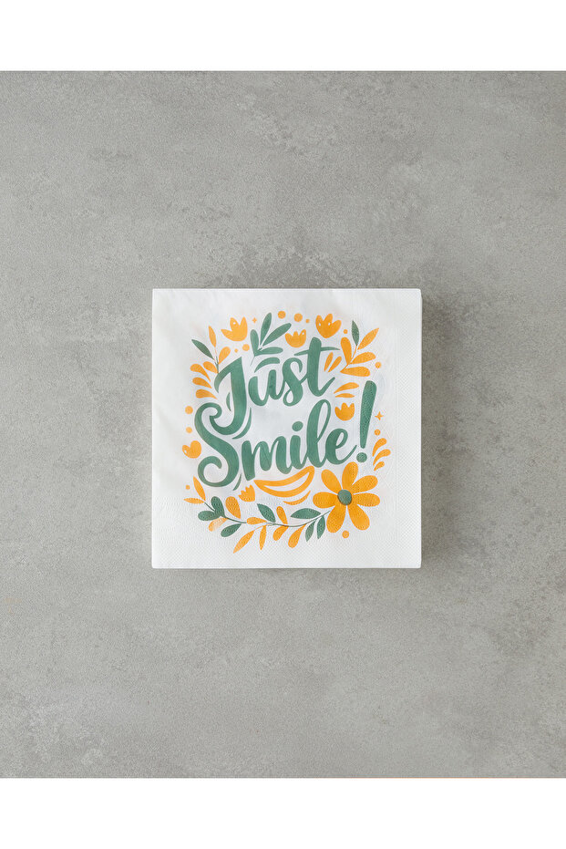 Just Smile 20 Pack Paper Napkins 33X33 cm Green-Orange