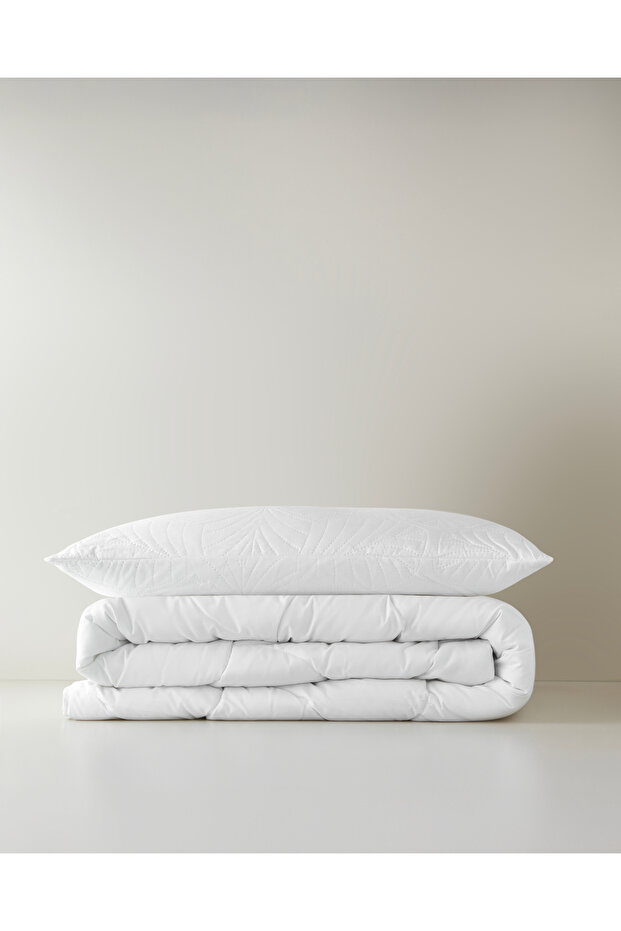 Softy Microfiber Single Pillow Quilt Set 155X215 cm White
