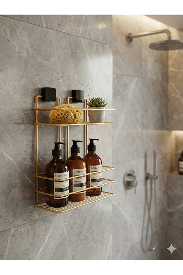 Lifetime Stainless Adhesive Bathroom Shelf Bathroom Organizer Bathroom Organizer Shampoo Rack