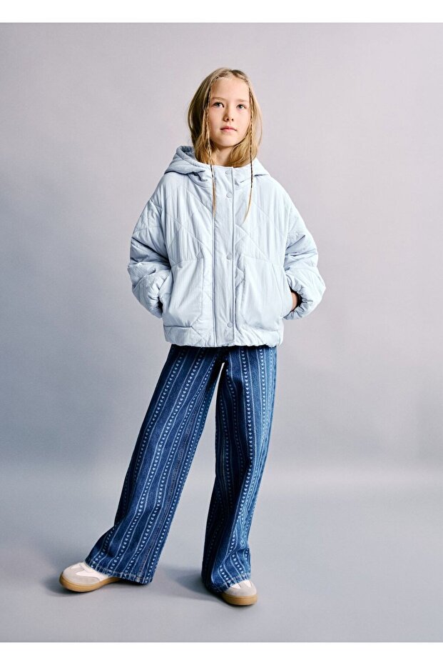 Kapüşonlu kapitone anorak - 7