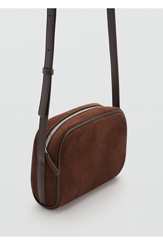 Süet deri çapraz askılı çanta - 1