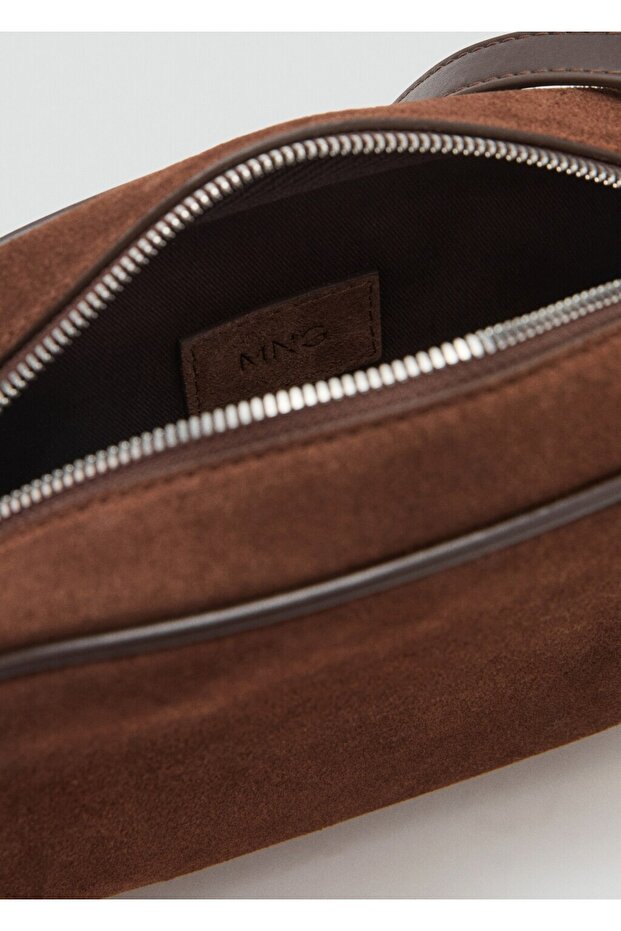 Süet deri çapraz askılı çanta - 5