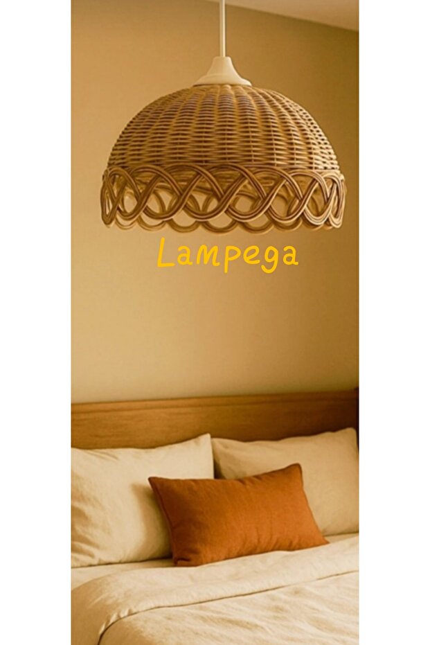 rattan bambu avize ÇAP 30 cm - 2