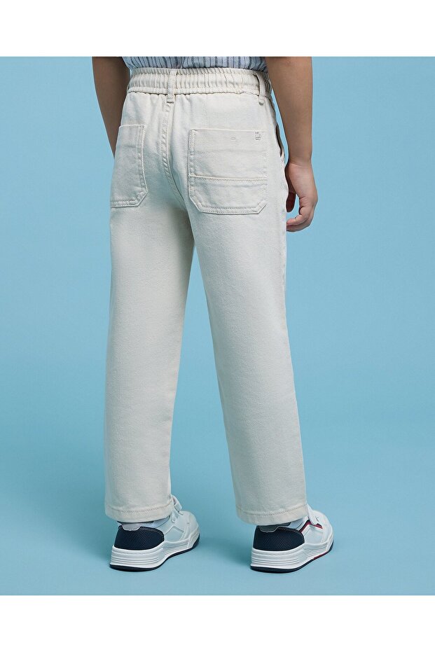 بنطال كاجوال سادة بخصر برباط - 4