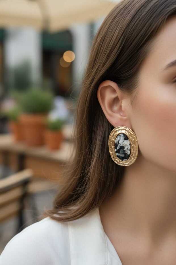 Zara Damla Model Non-Tarnishing Steel Earrings