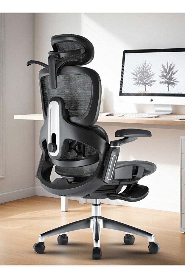 Office Chair with 6D Headrest, Recline & Rocking, Tilt Tension, Flip-Up Armrests with Lumbar Support